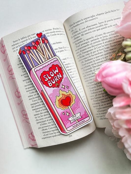 Slow burn Die-cut bookmark