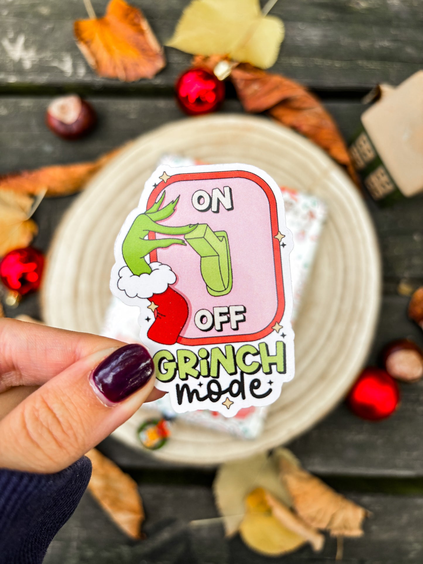 Grinch Mode Vinyl Sticker