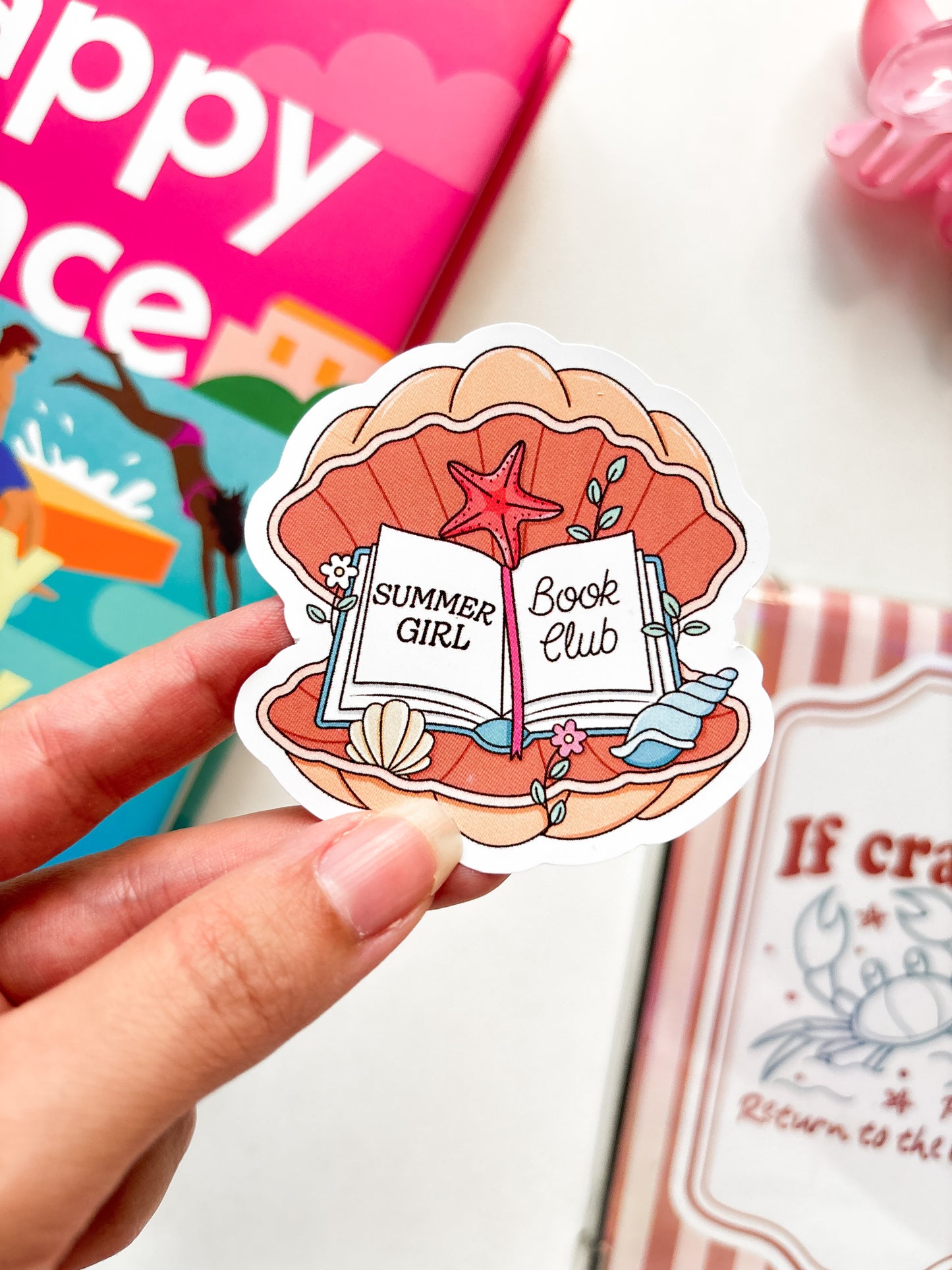 Summer Girl Book Club Vinyl Sticker