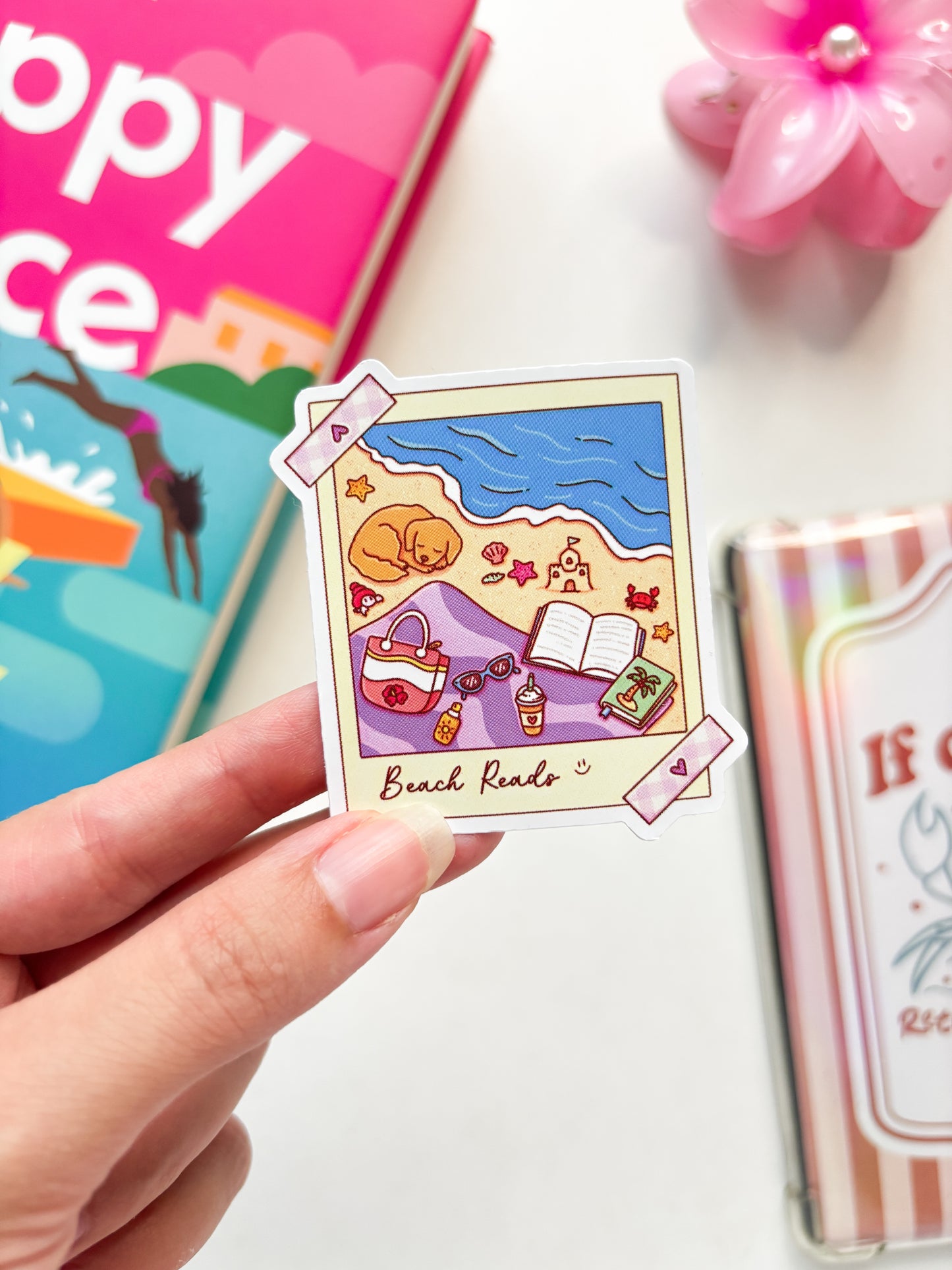 Beach Reads Vinyl Sticker