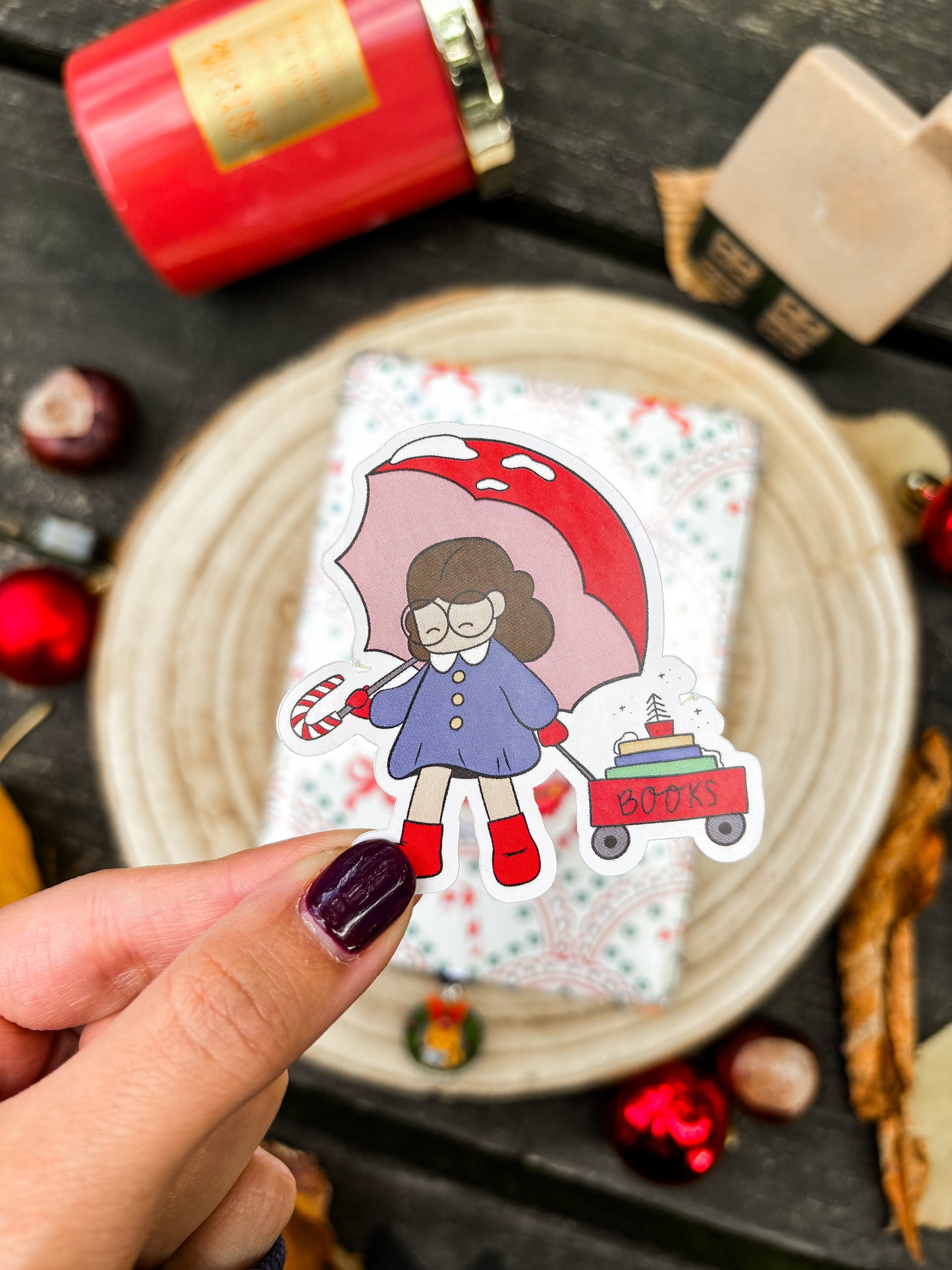 Bookish Girlie Vinyl Sticker