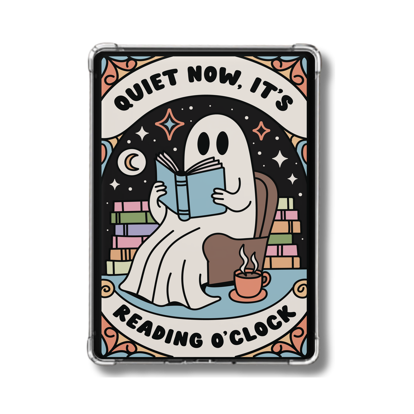 Cozy Fall Bookish Ghoul Holographic Insert