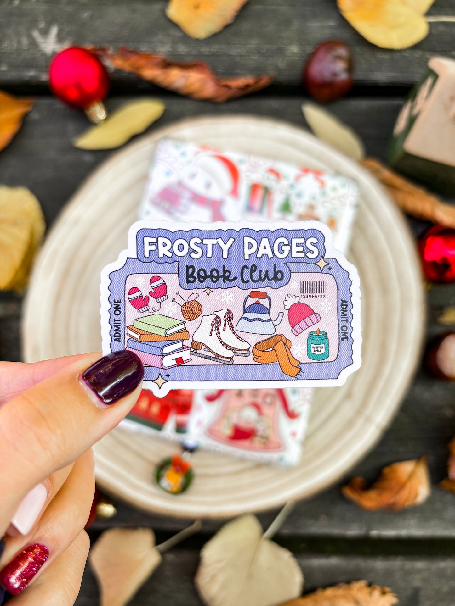 Frosty Pages Book Club Vinyl Sticker