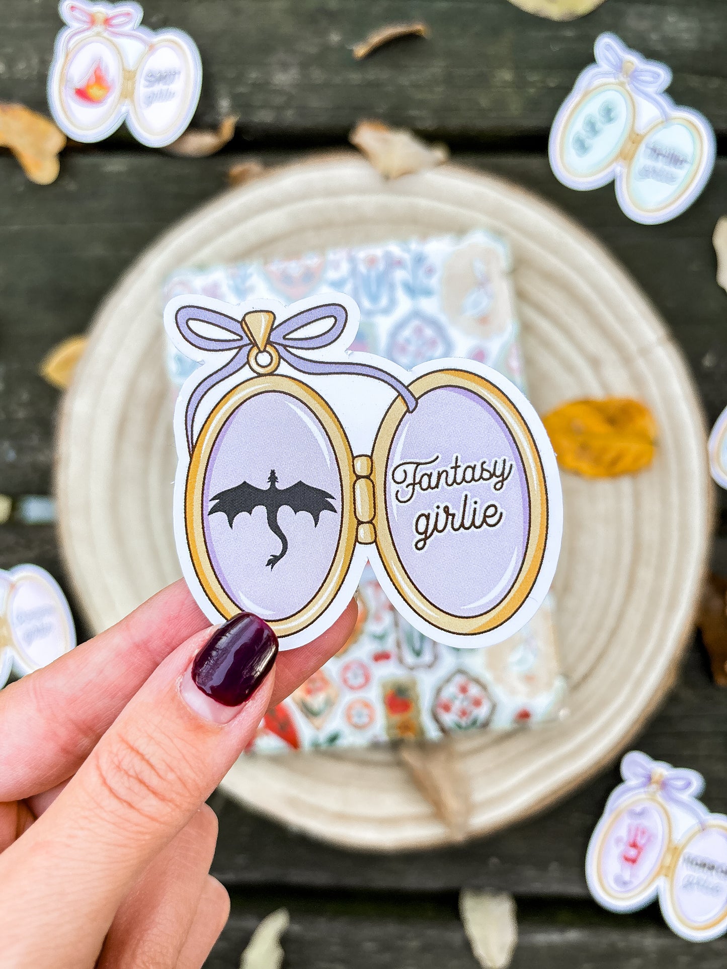 Fantasy Girlie Locket Vinyl Sticker