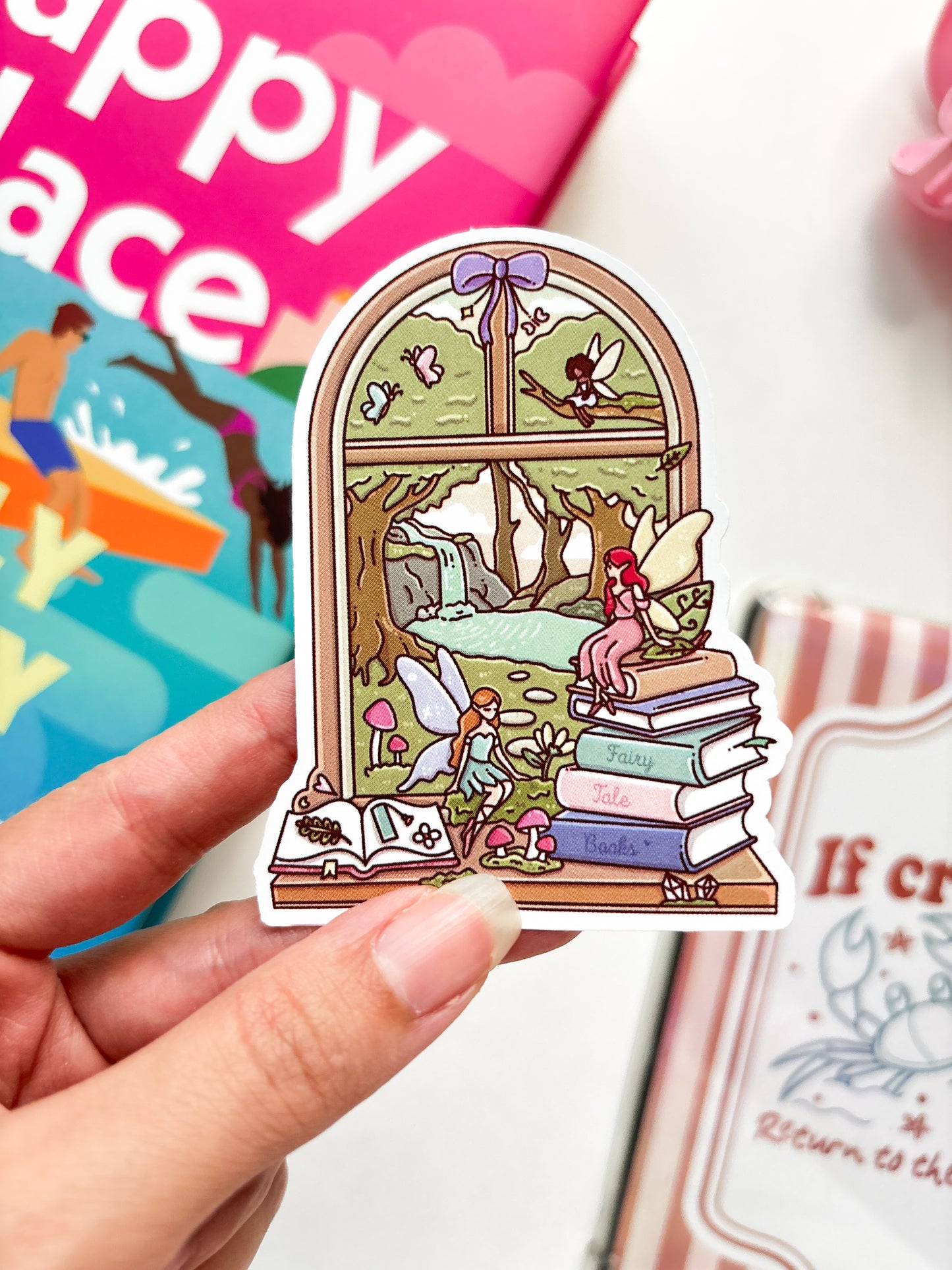 Bookish Fairy WIndow Vinyl Sticker