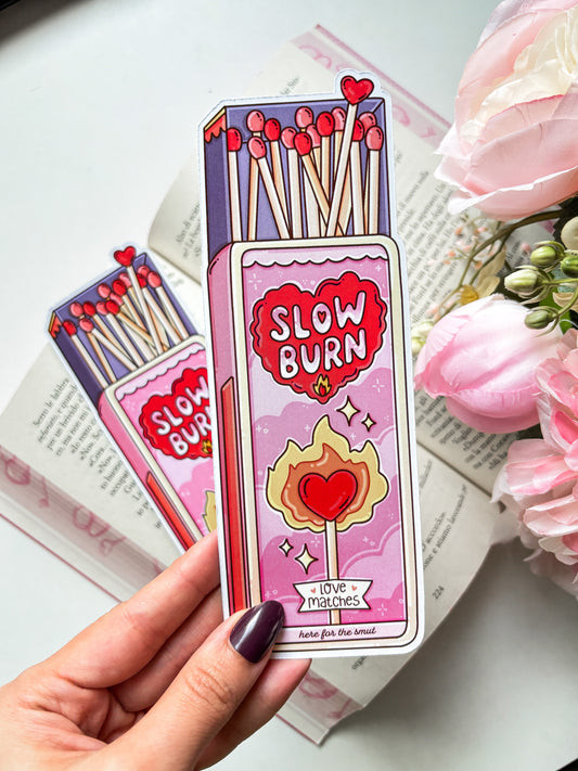 Slow burn Die-cut bookmark