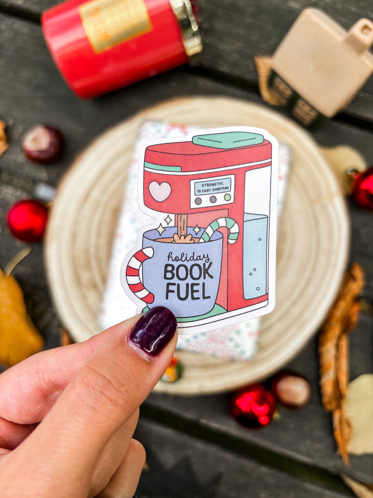 Holiday Book Fuel Vinyl Sticker