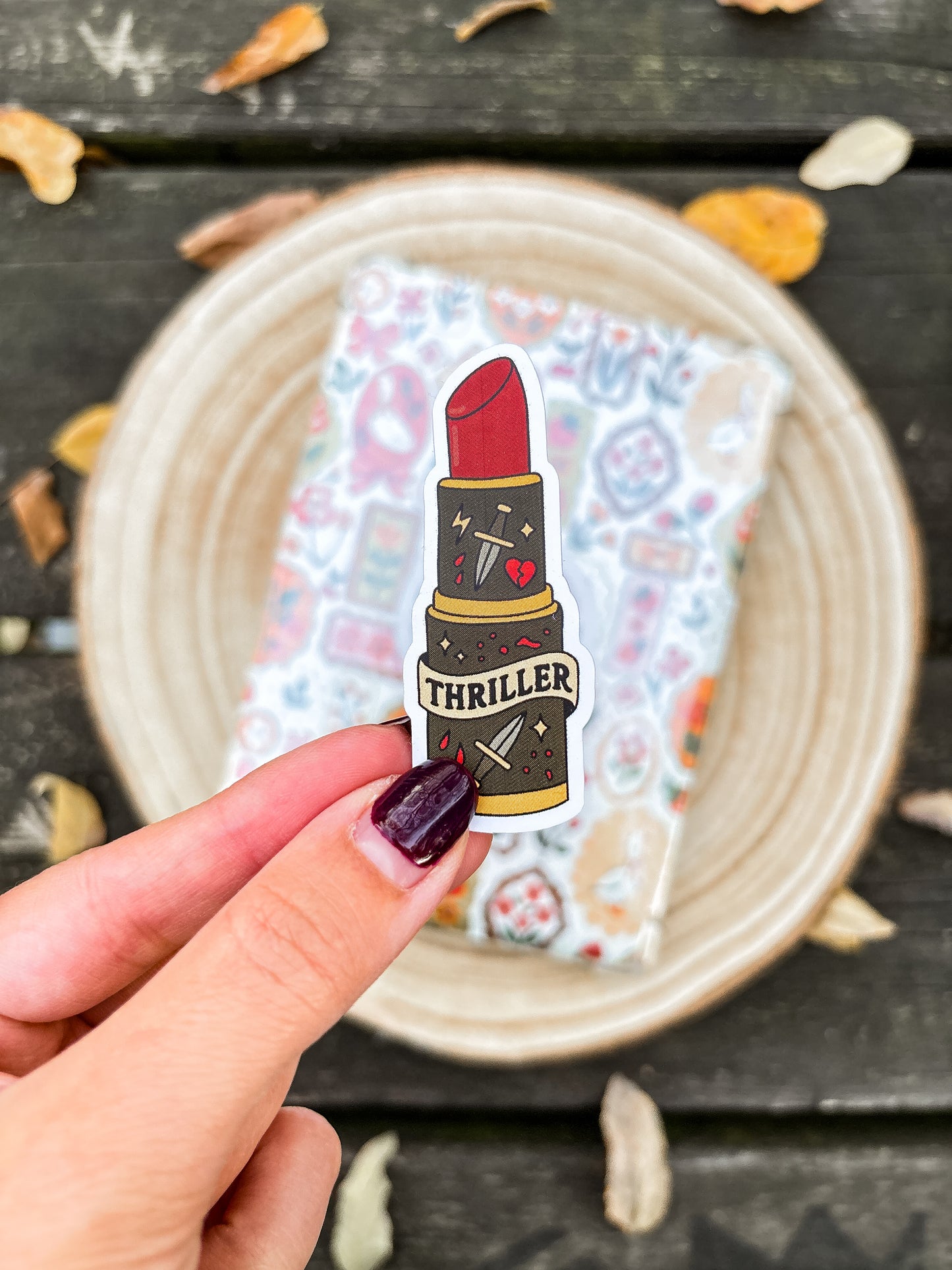 Thriller Lipstick Vinyl Sticker