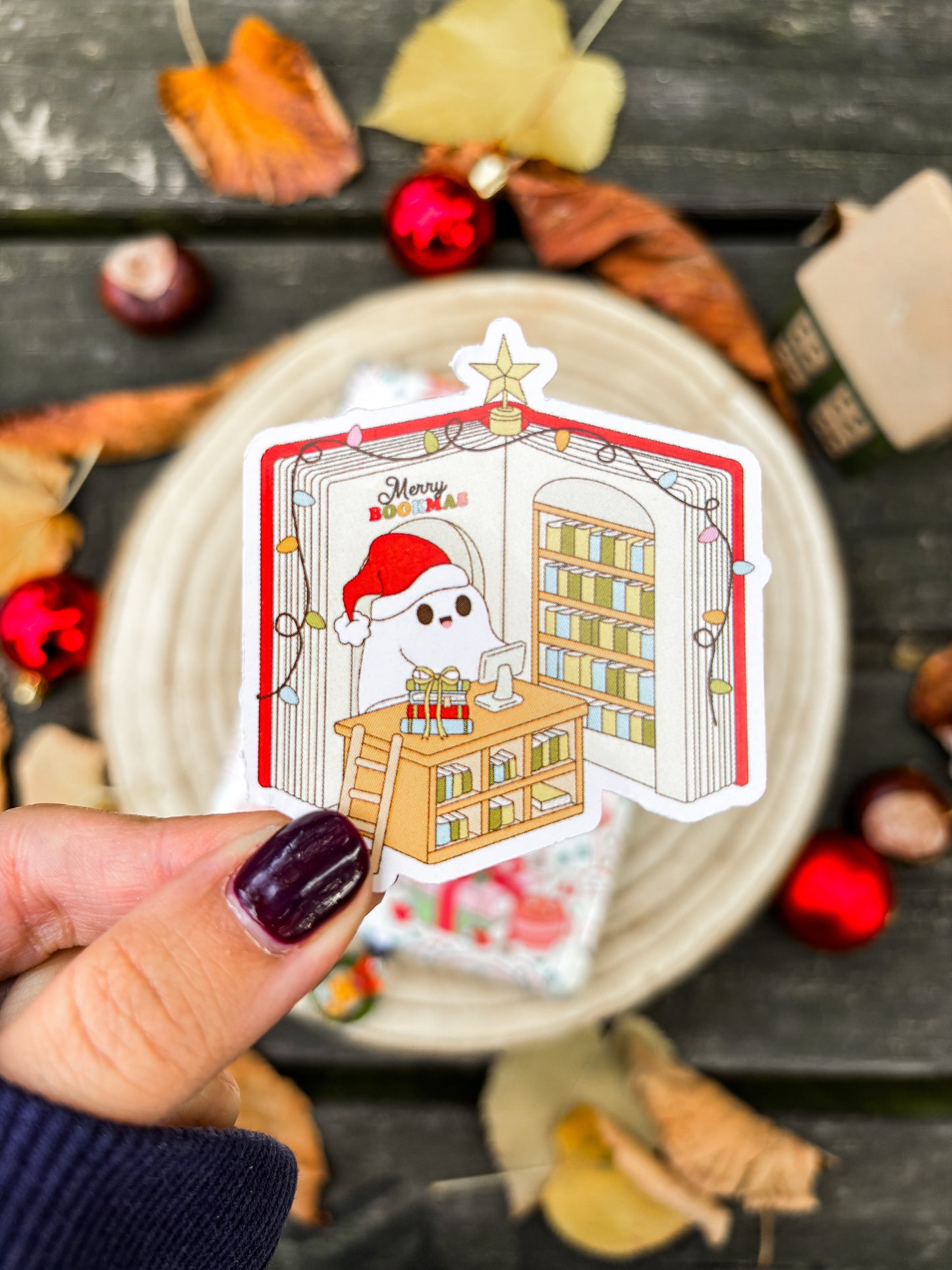 Holiday Library Vinyl Sticker