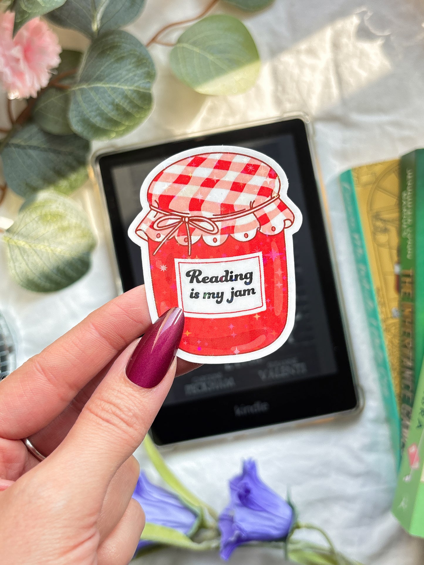 Reading is my jam Vinyl Sticker
