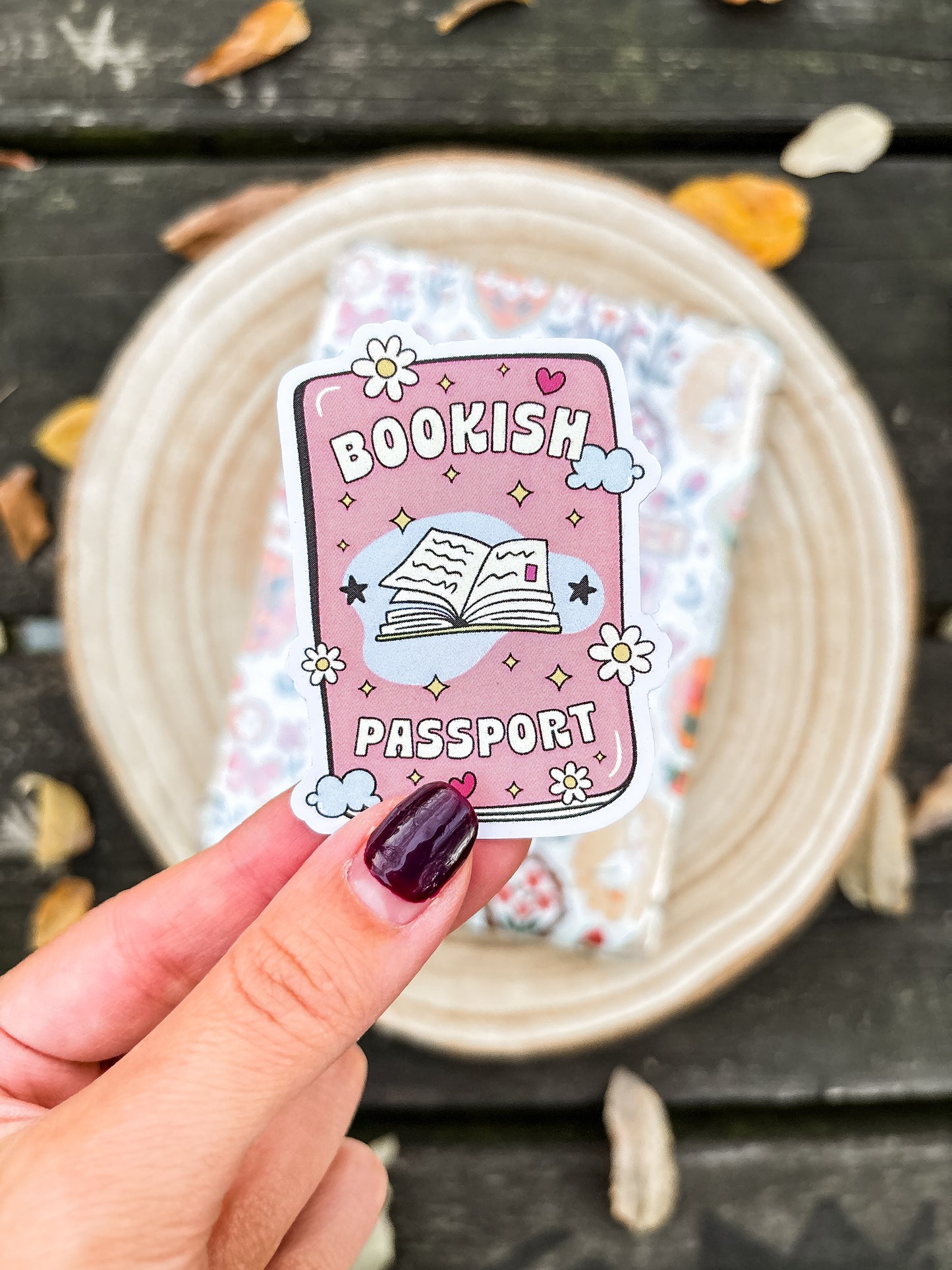 Bookish Passport Vinyl Sticker