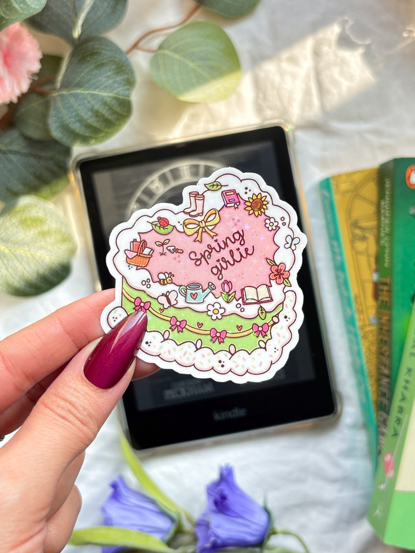 Spring girlie cake Vinyl Sticker