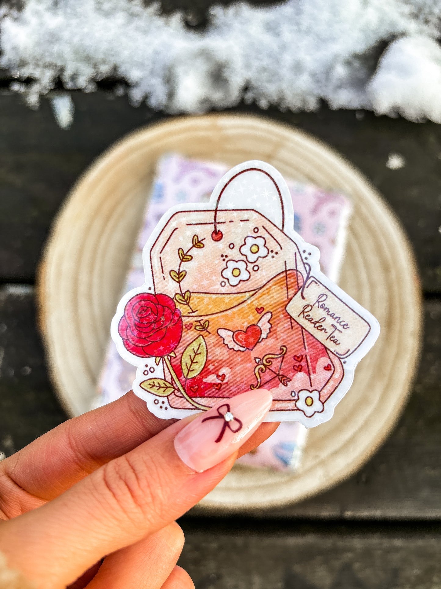 Romance tea Vinyl sticker