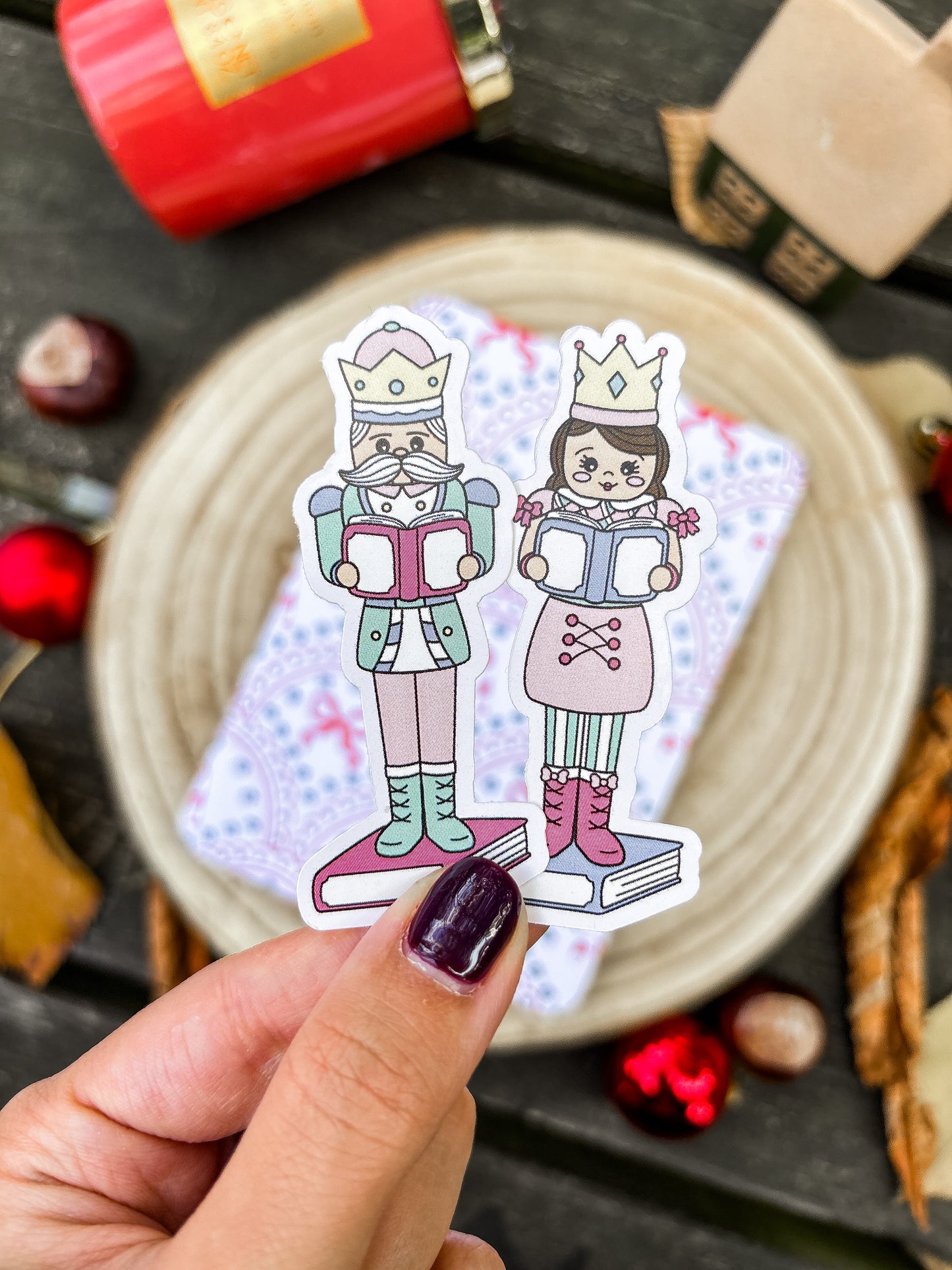 Bookish Nutcracker Vinyl Sticker