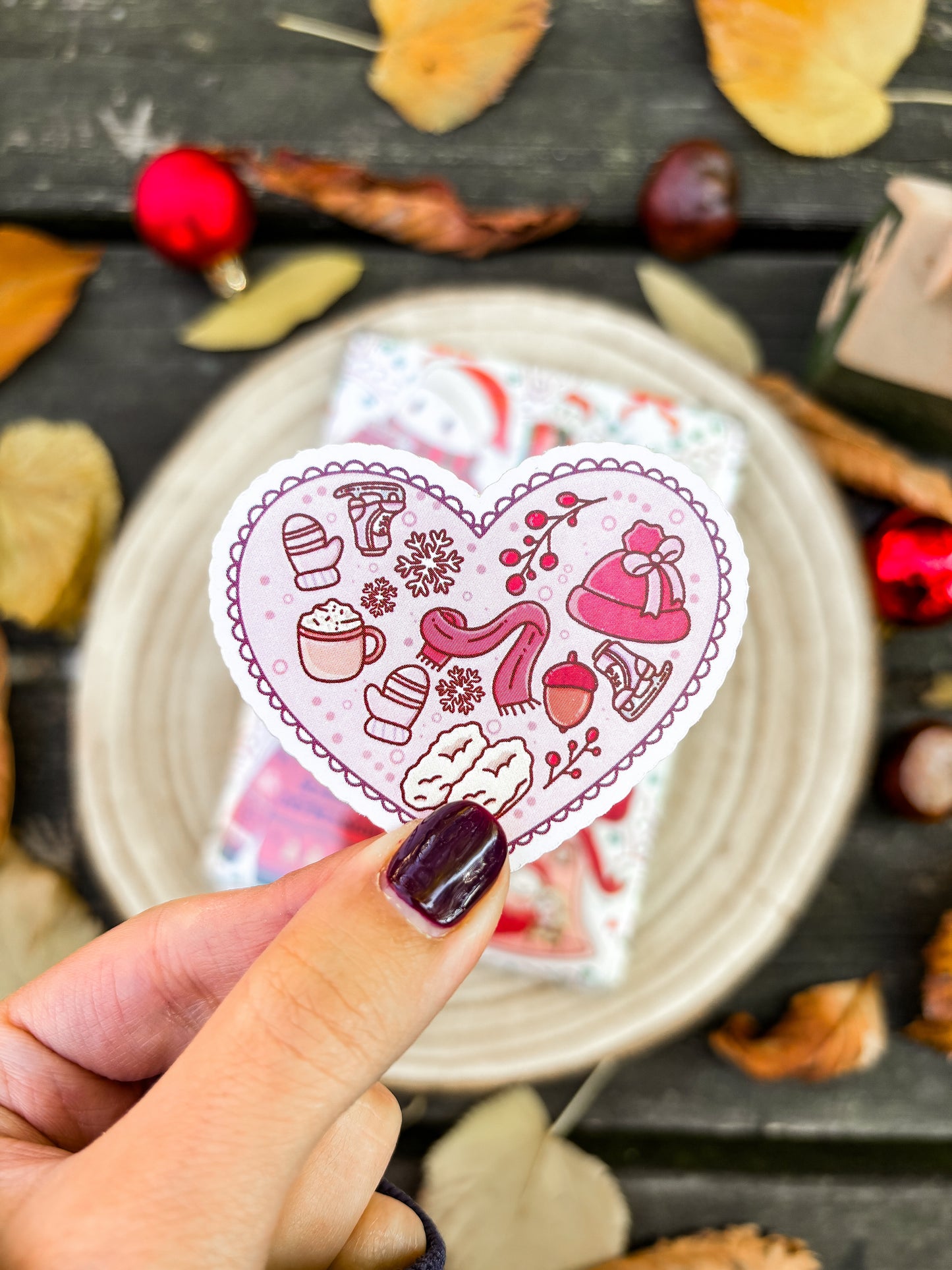 Winter Heart Vinyl Sticker