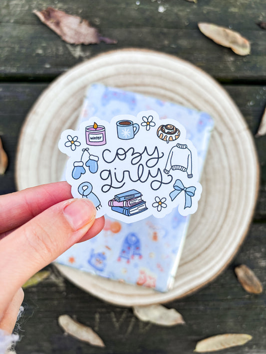 Cozy Girly Vinyl Sticker