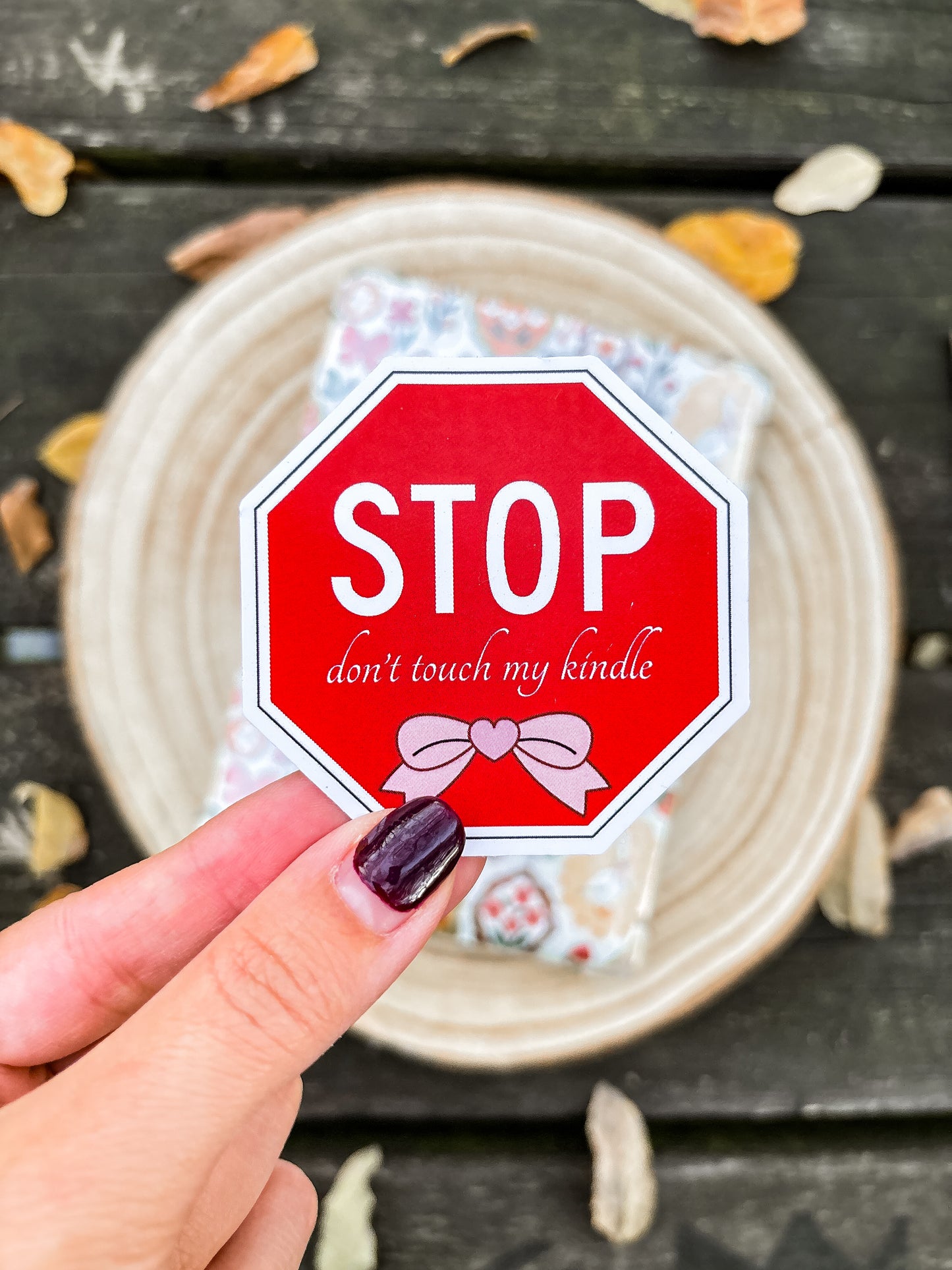 Don't touch my kIndle Vinyl Sticker