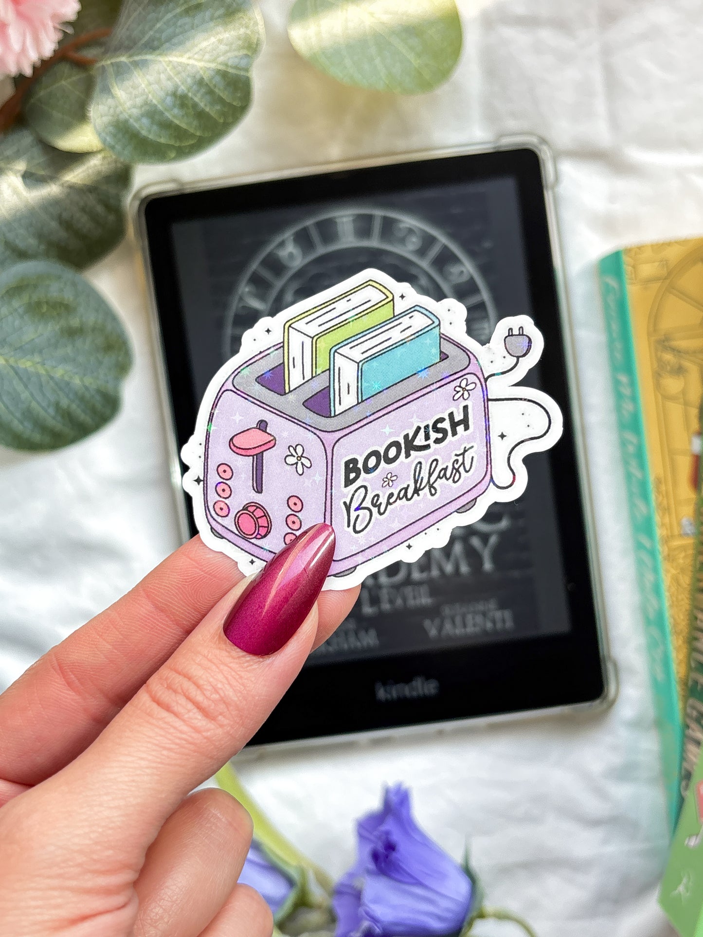 Bookish breakfast Vinyl Sticker