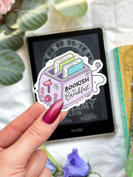 Bookish breakfast Vinyl Sticker