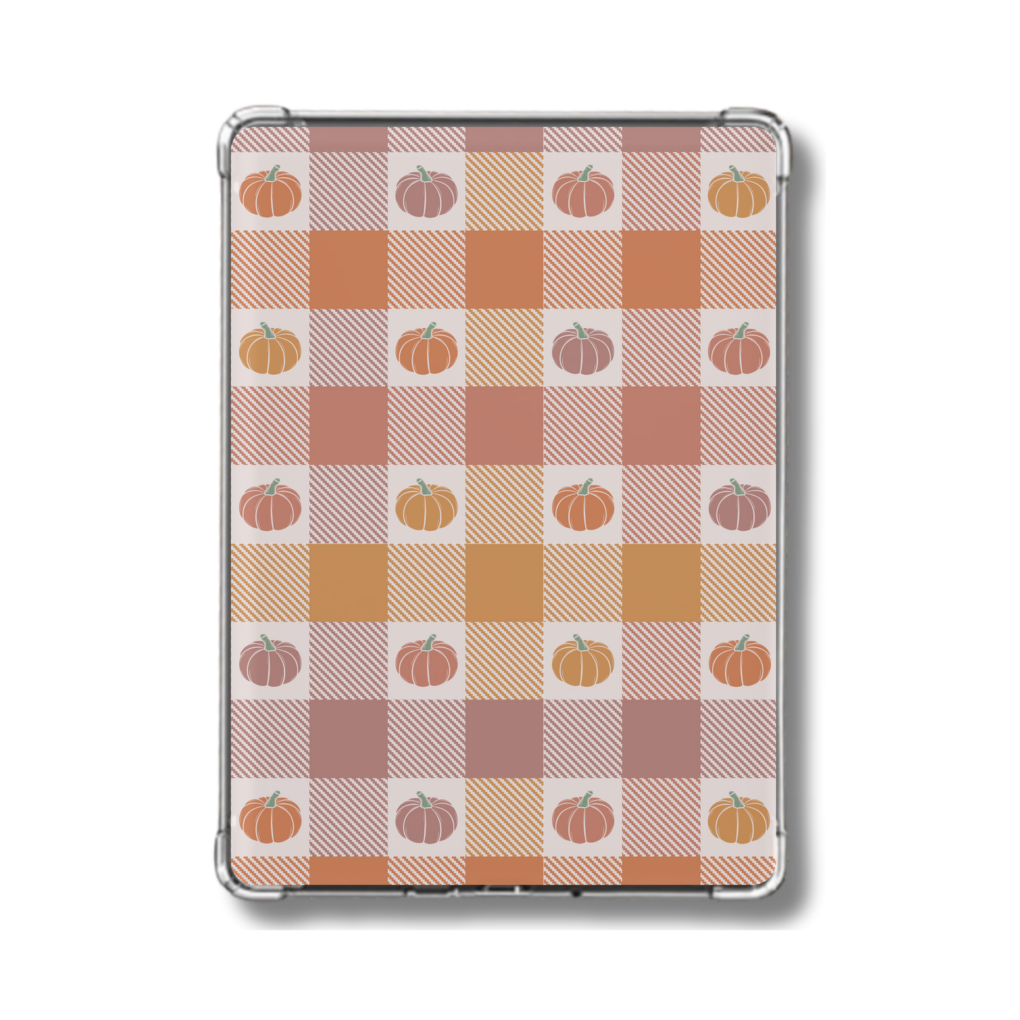 Fall Pumpkin Checkered Holographic Insert
