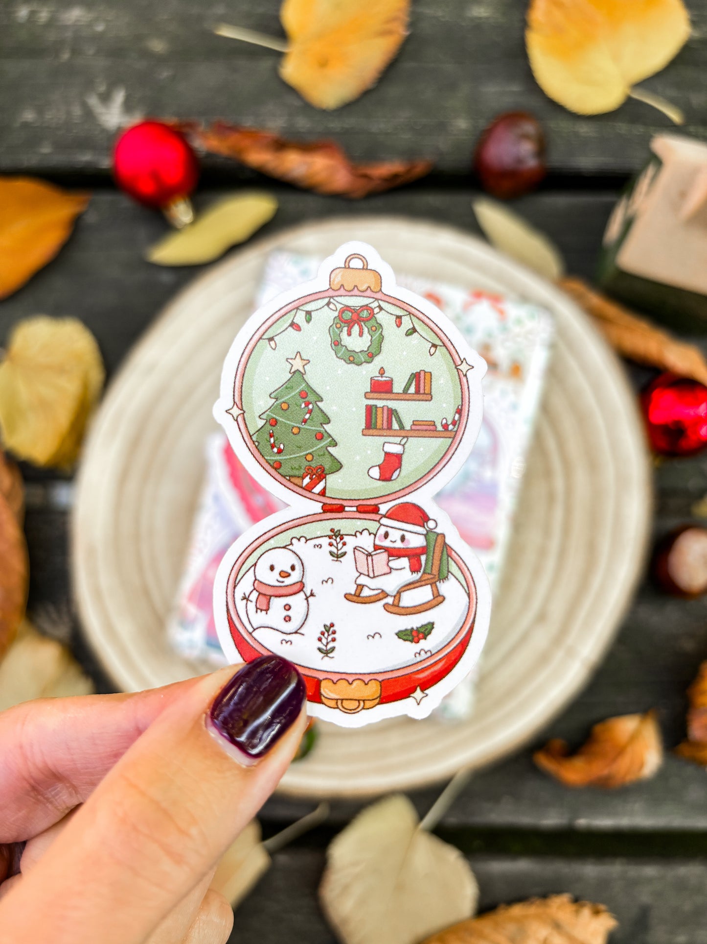 Christmas Polly Pocket Vinyl Sticker