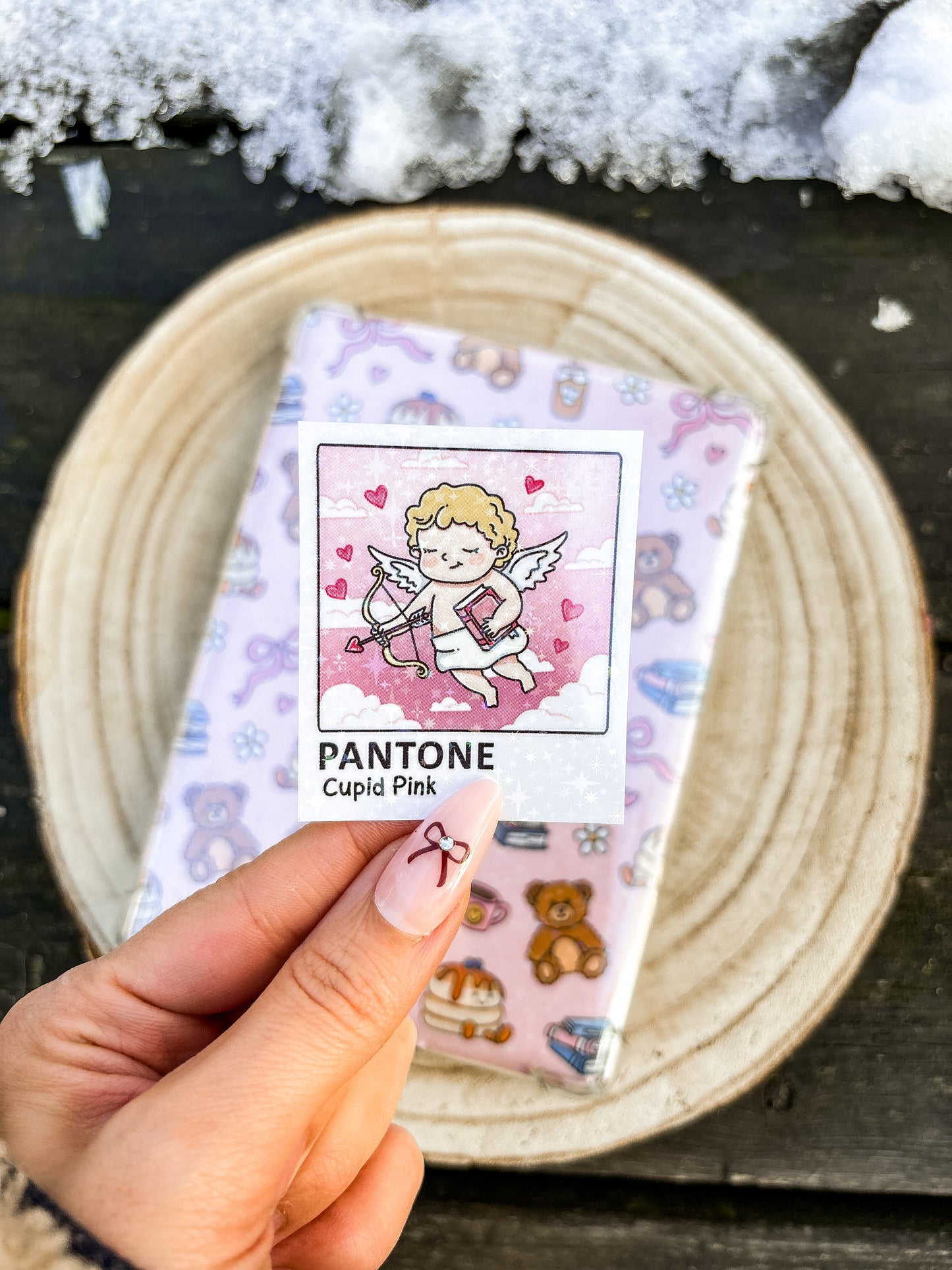 Bookish Cupid vinyl sticker