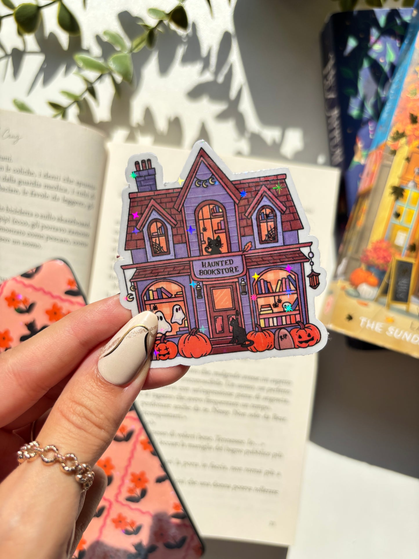 Haunted Bookstore Vinyl Sticker
