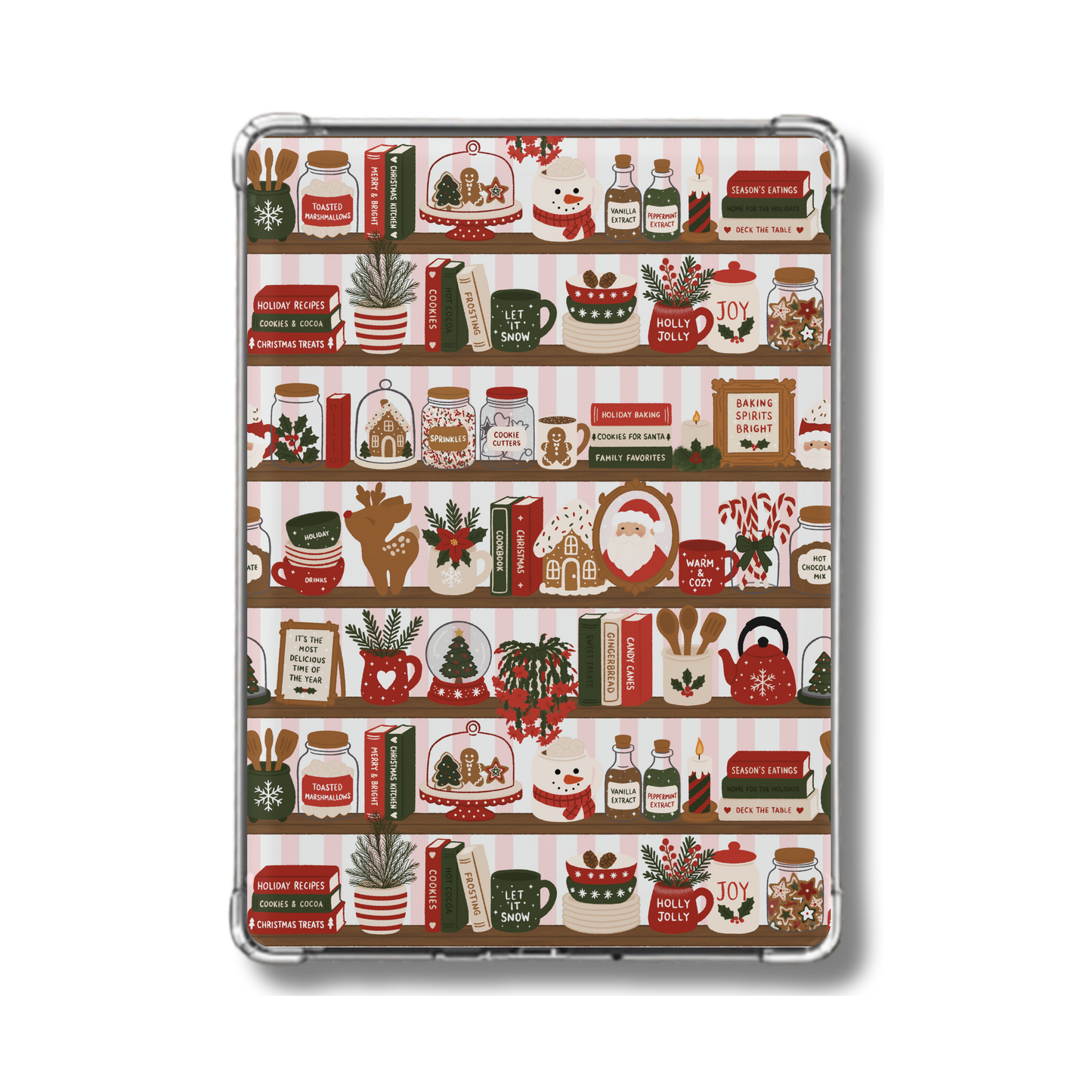 Cozy Holiday Shelves Holographic Insert Christmas Insert for Kindle