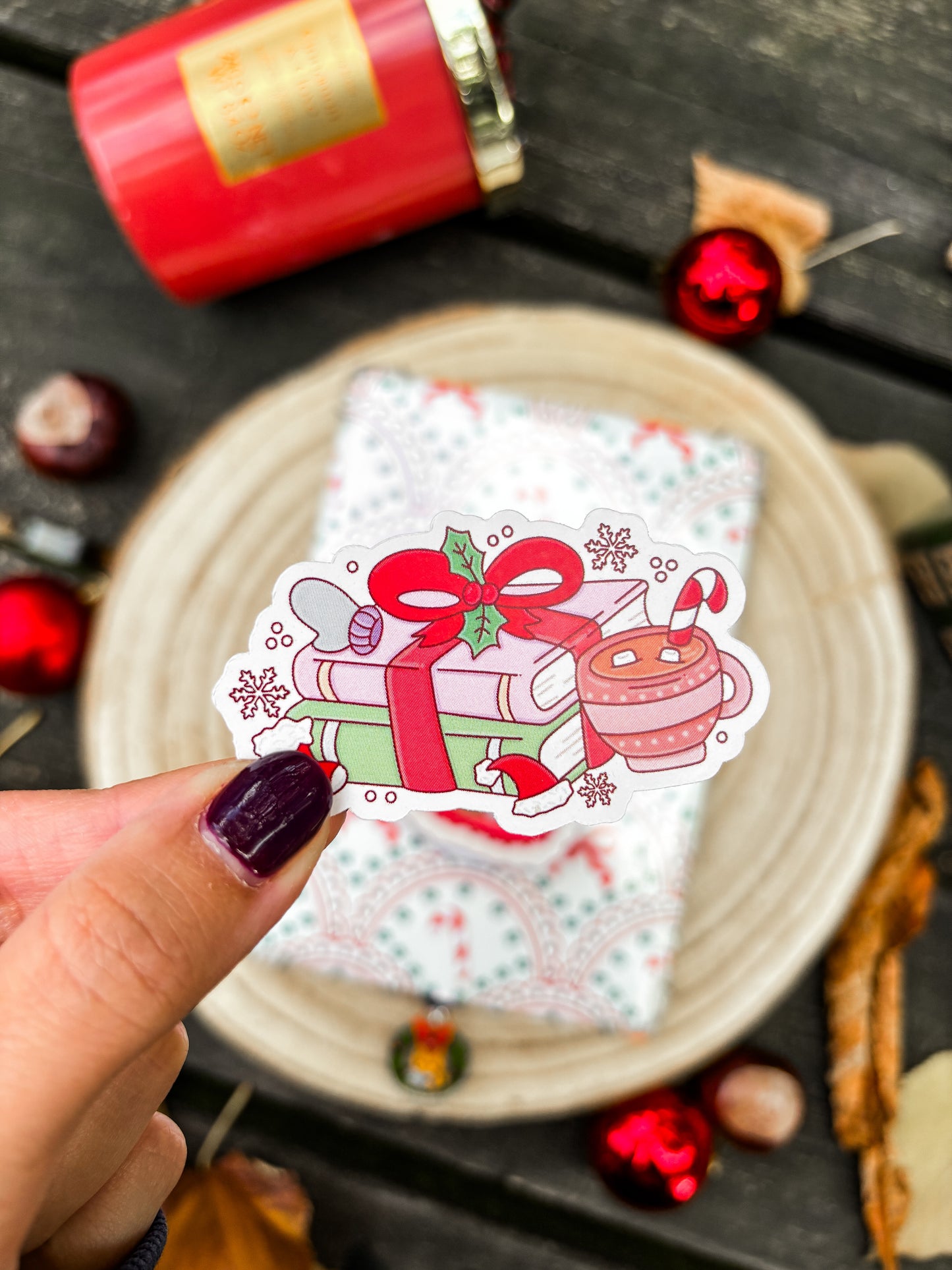 Holiday Books Vinyl Sticker