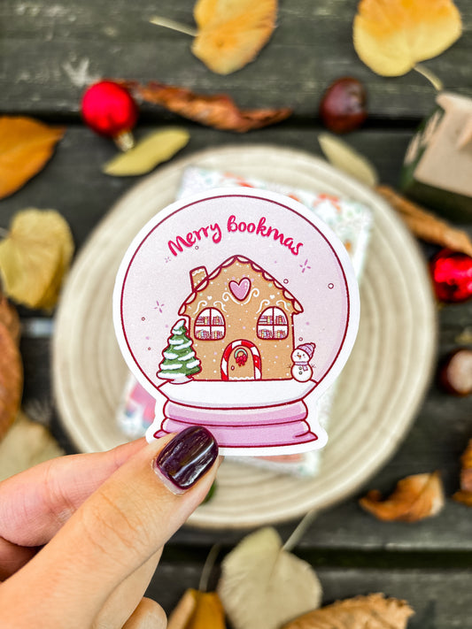 Merry Bookmas Vinyl Sticker
