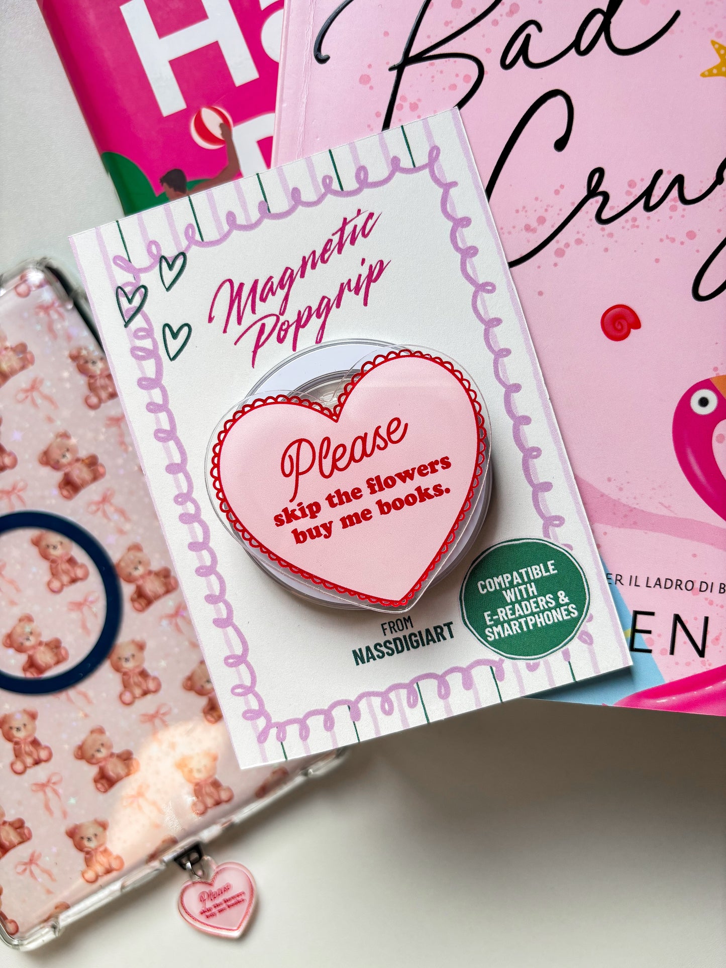 Please skip the flowers buy me books Magnetic Grip