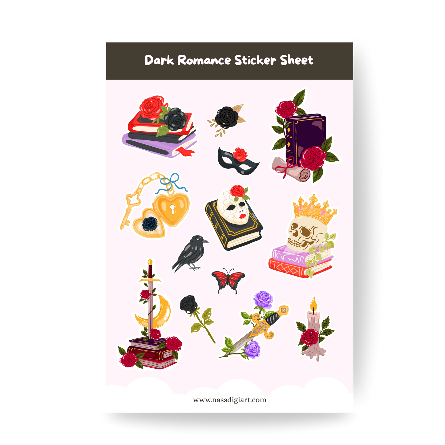 Dark Romance Sticker Sheet