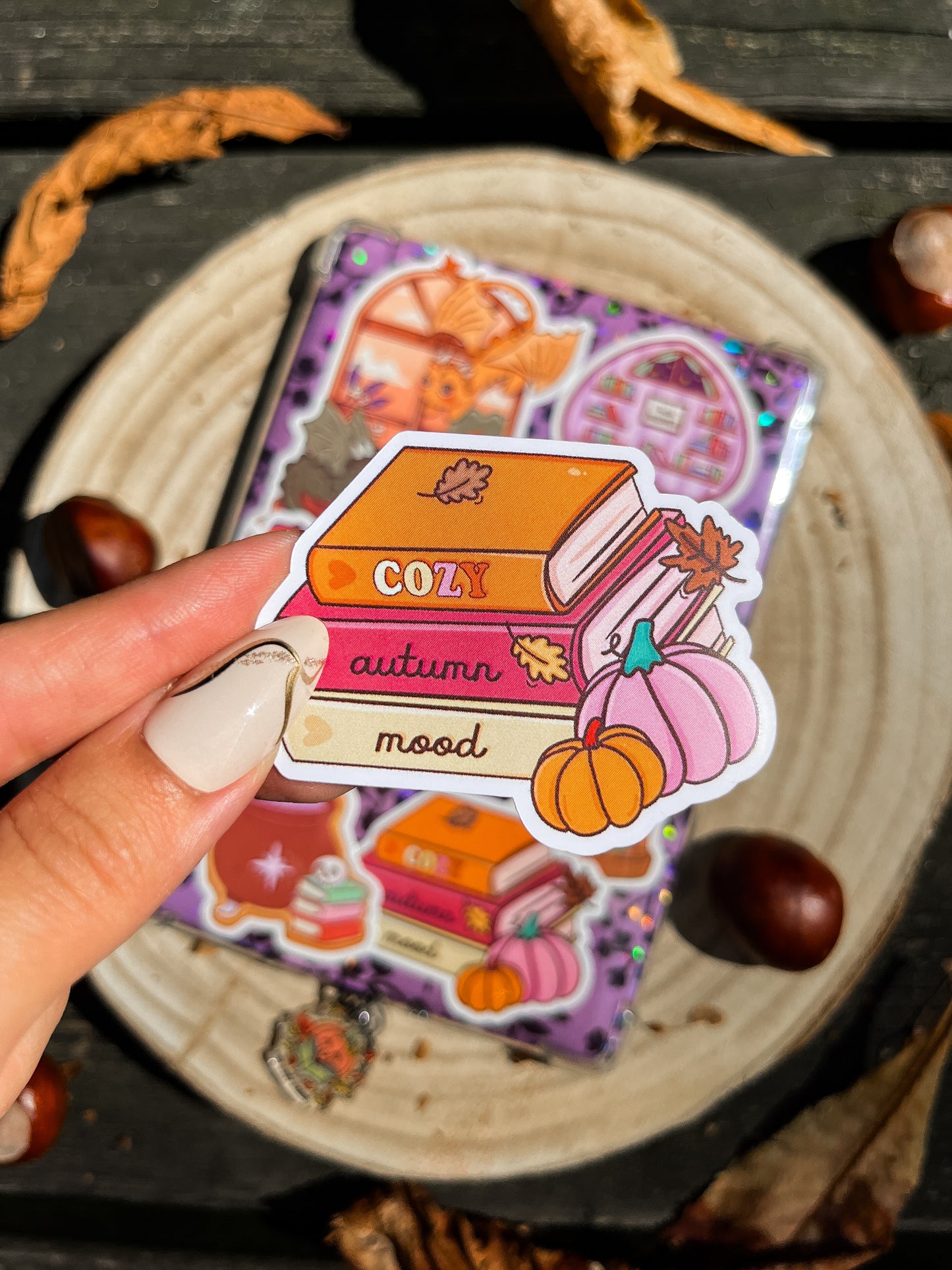 Cozy Autumn Mood Vinyl Sticker