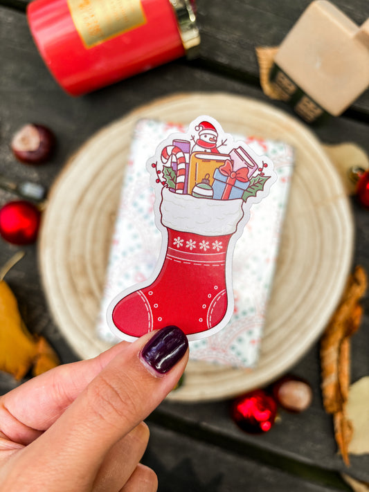 Bookish Christmas Vinyl Sticker