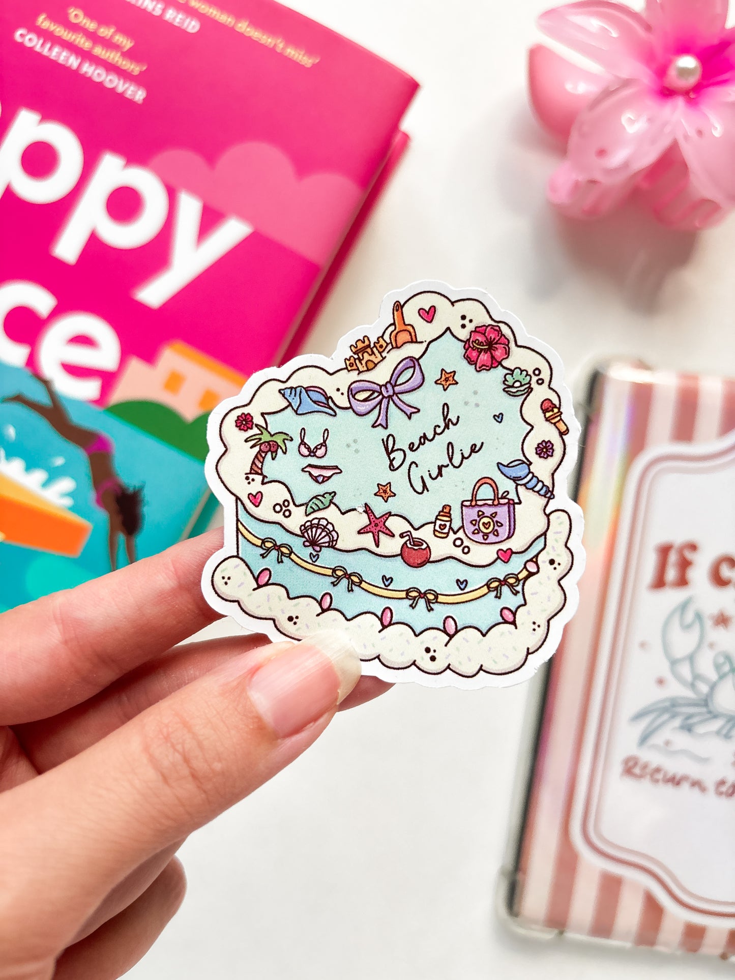 Beach Girlie Vinyl Sticker