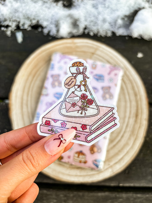 Romance book pile Vinyl sticker