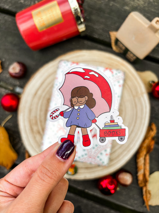 Bookish Girlie Vinyl Sticker