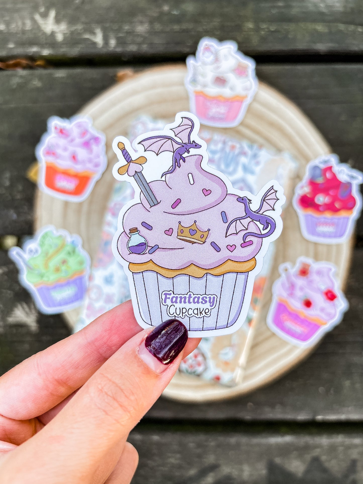 Book Tropes Cupcake Vinyl Sticker