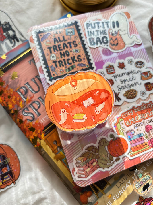 Pumpkin Candle Magnetic Grip