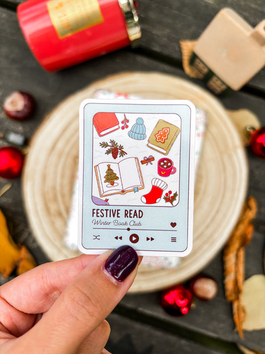 Festive Read Vinyl Sticker