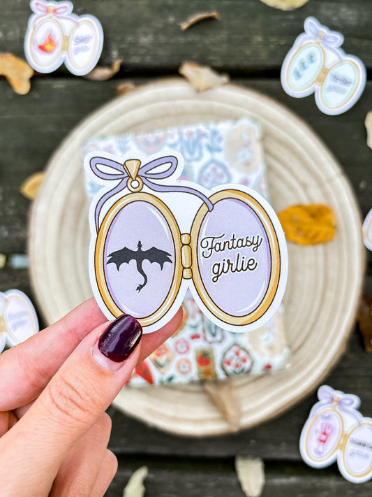 Fantasy Girlie Locket Vinyl Sticker