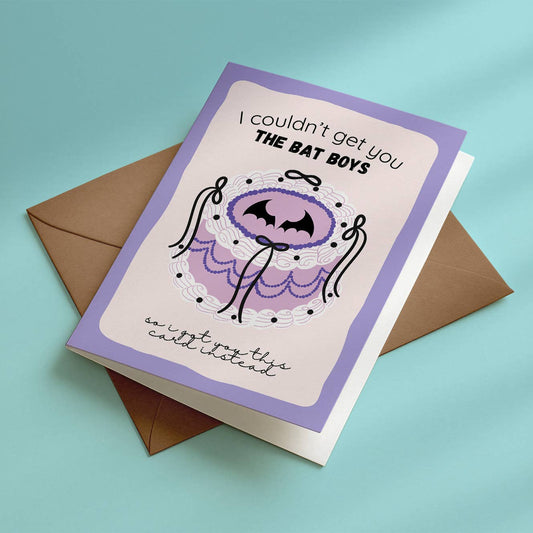 Bookish greeting card• romantasy greeting card •bat boys