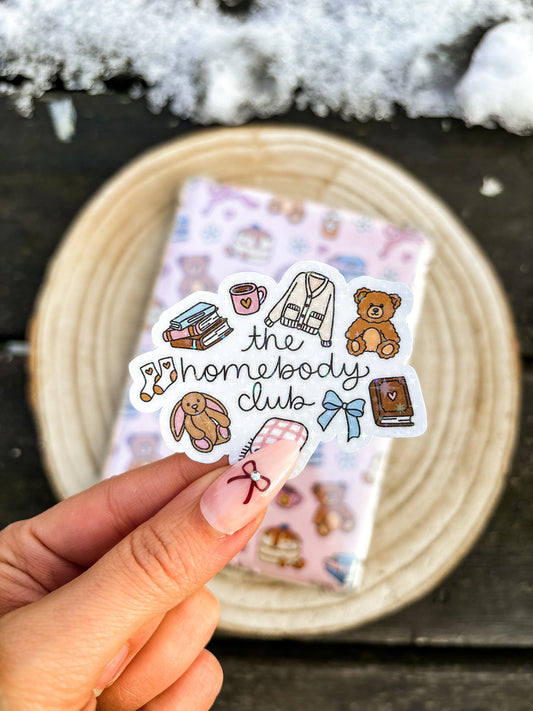 The homebody club Vinyl sticker