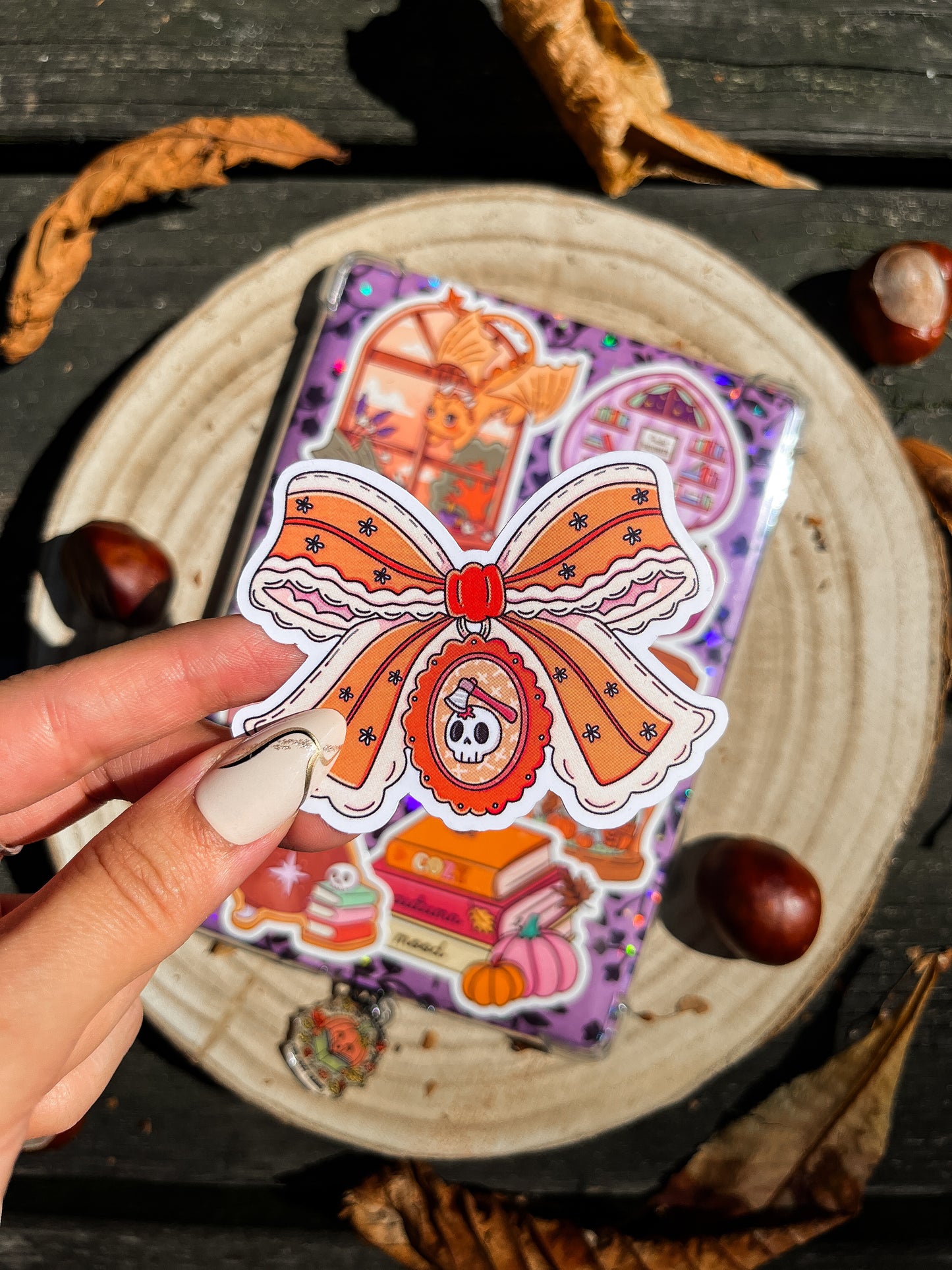 Spooky Bow Vinyl Sticker