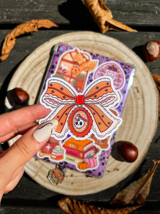 Spooky Bow Vinyl Sticker