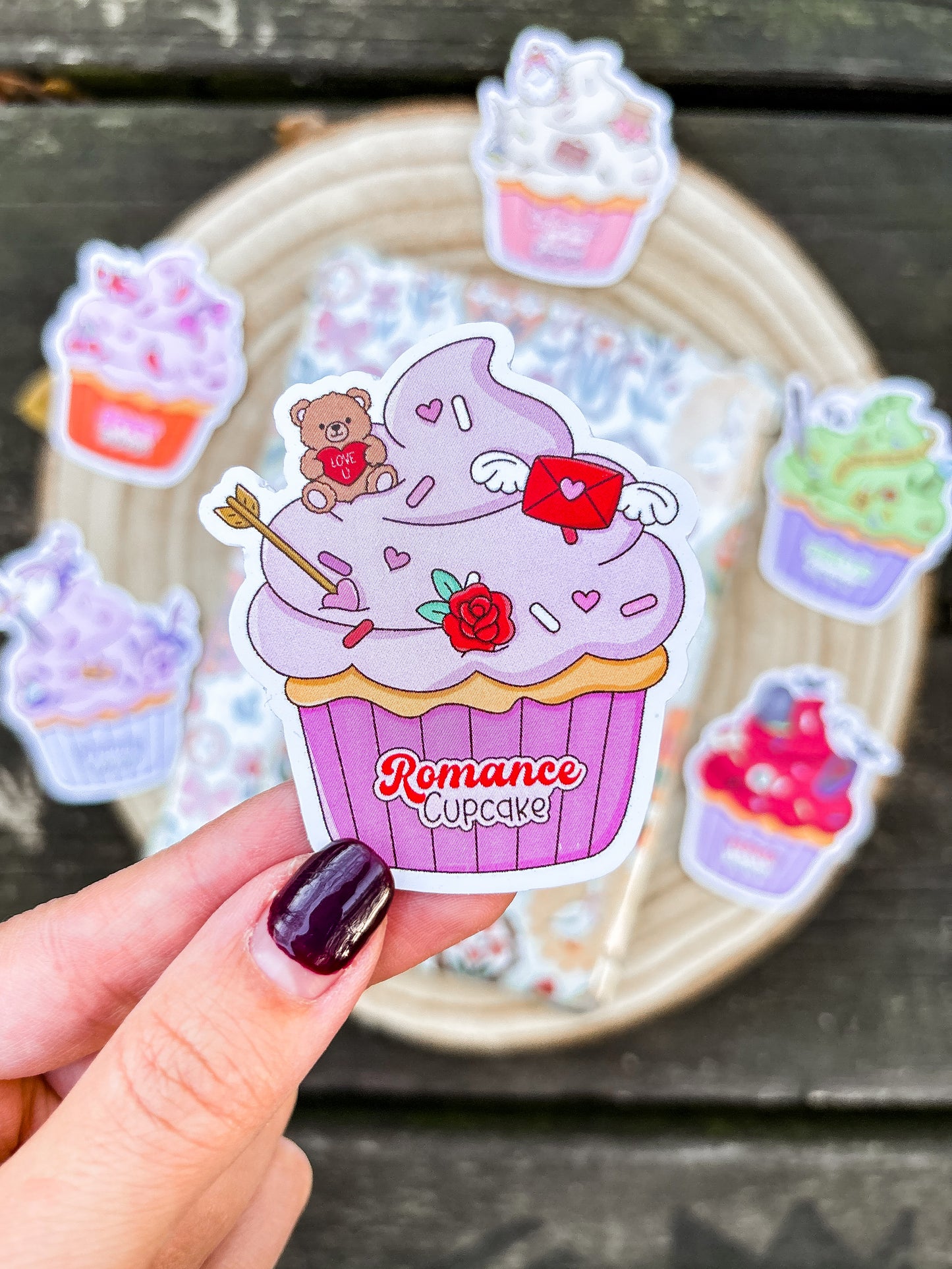 Book Tropes Cupcake Vinyl Sticker