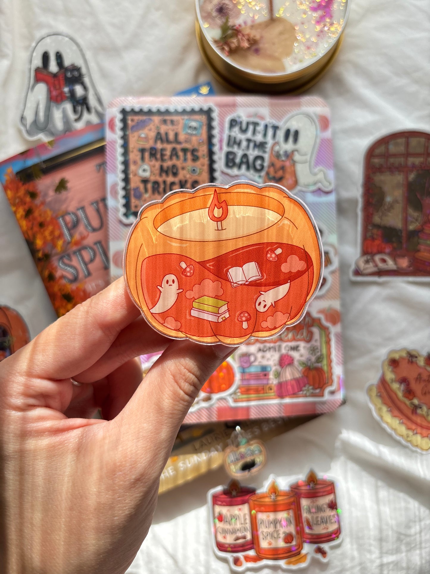 Pumpkin Candle Magnetic Grip