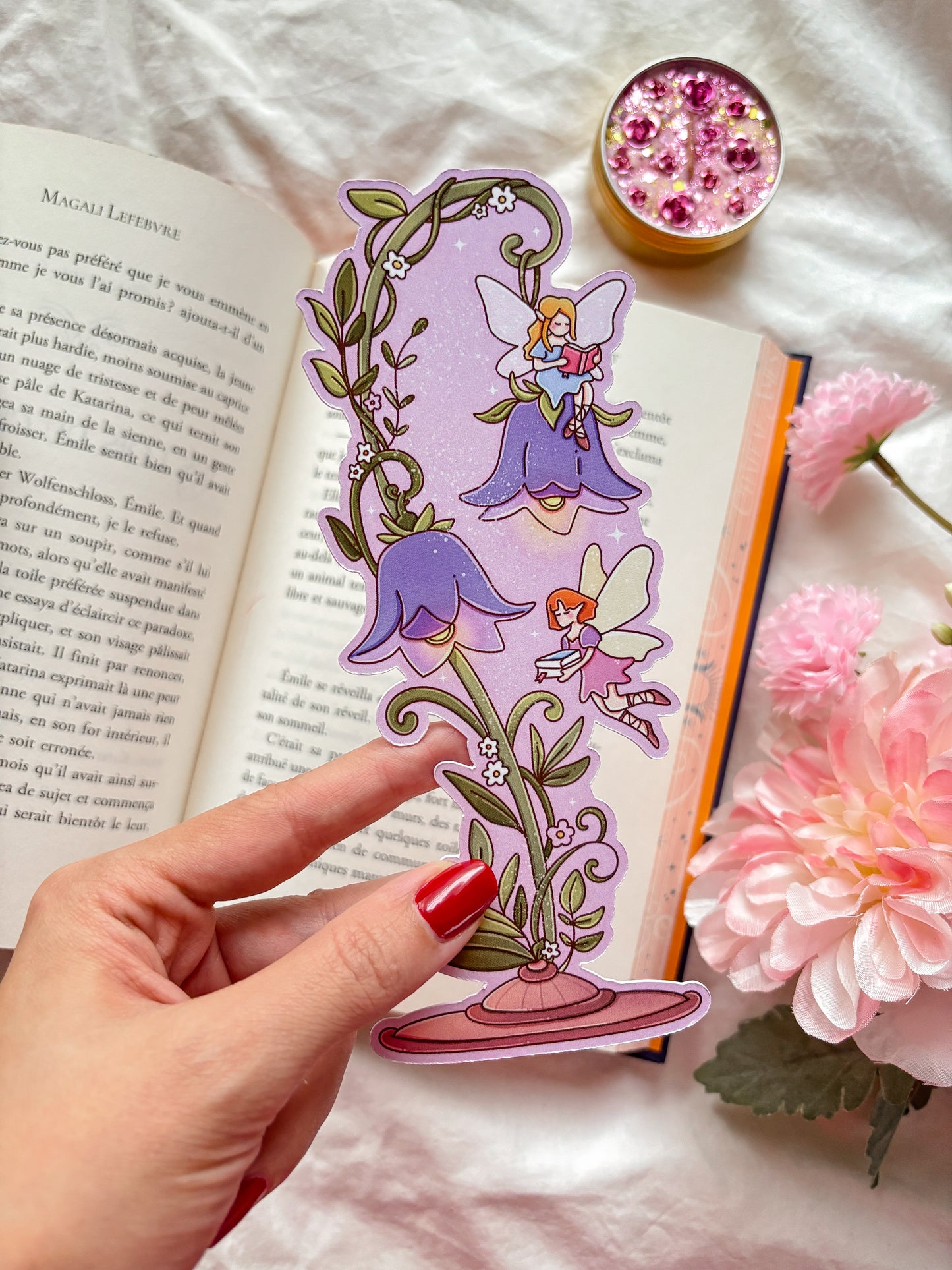 Fairy garden Die-cut bookmark bookish gift