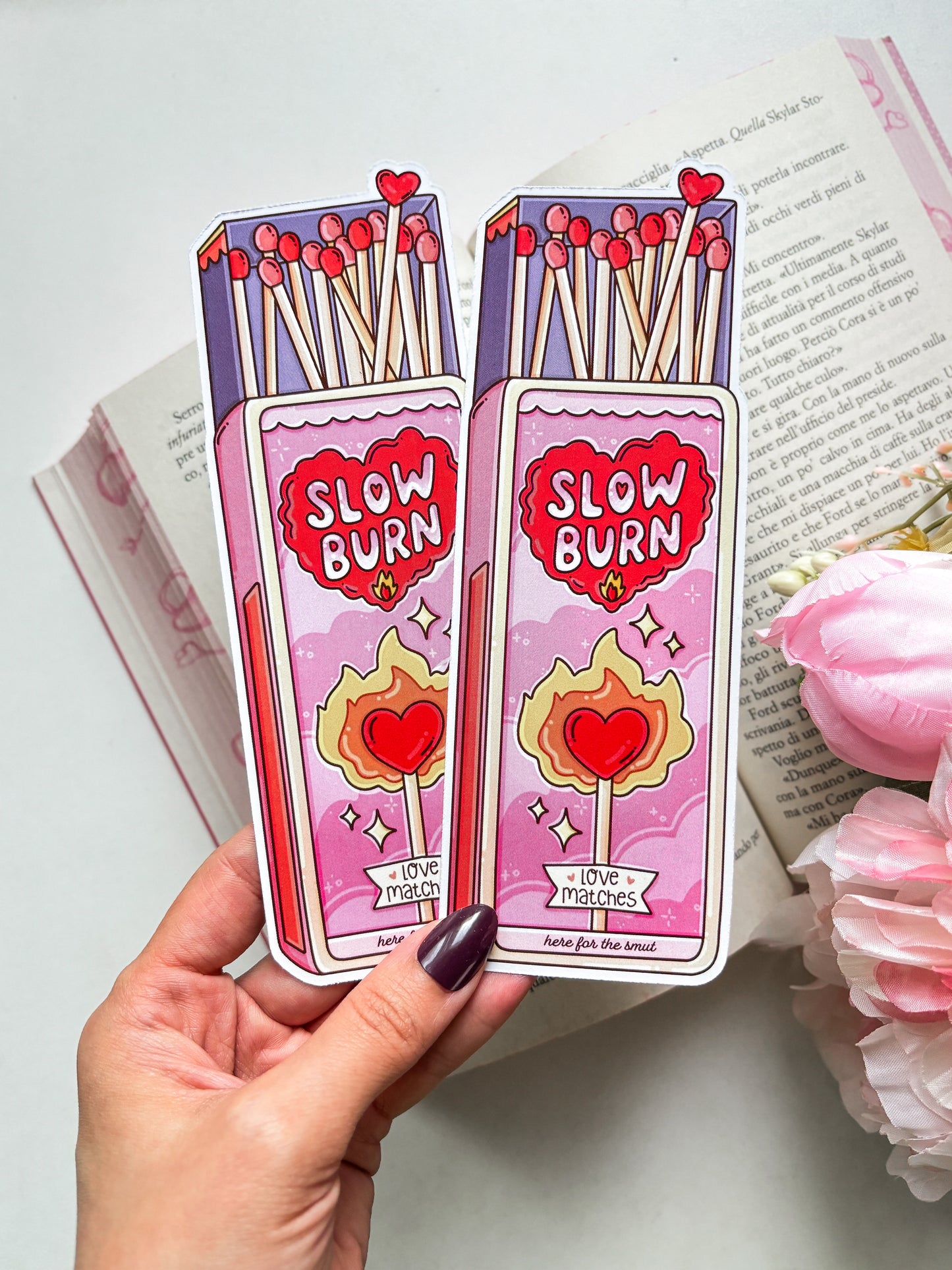 Slow burn Die-cut bookmark