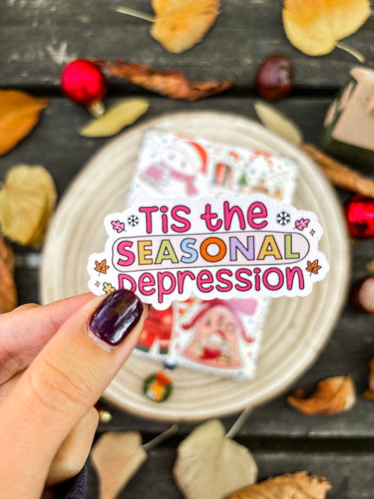 Tis the Seasonal Depression Vinyl Sticker